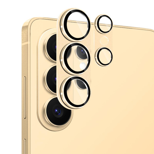 Samsung Galaxy S26 Ultra 5G ENKAY Anti-reflection Camera Lens Aluminium Alloy Tempered Glass Film - Golden