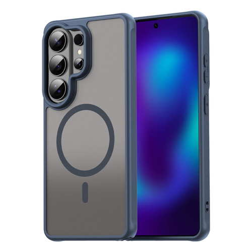Samsung Galaxy S26 Ultra 5G Fan Dun Series TPU Hybrid PC Frosted Magsafe Phone Case - Blue
