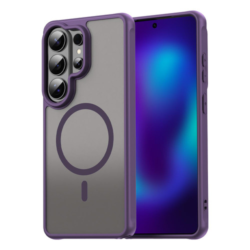 Samsung Galaxy S26 Ultra 5G Fan Dun Series TPU Hybrid PC Frosted Magsafe Phone Case - Purple