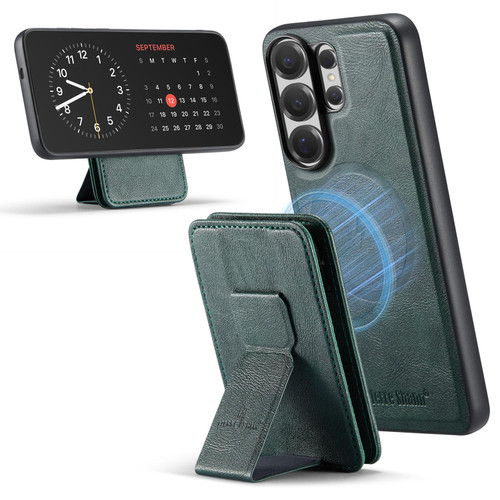 Samsung Galaxy S26 Ultra 5G Fierre Shann FS028 MagSafe RFID Card Holder Back Phone Case - Green