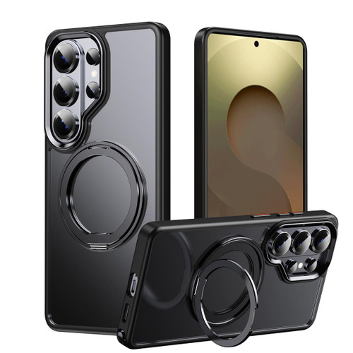 Samsung Galaxy S26 Ultra 5G Frosted 360 Degree MagSafe Magnetic Holder Phone Case - Black