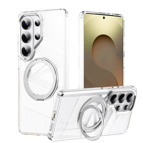 Samsung Galaxy S26 Ultra 5G Frosted 360 Degree MagSafe Magnetic Holder Phone Case - Silver