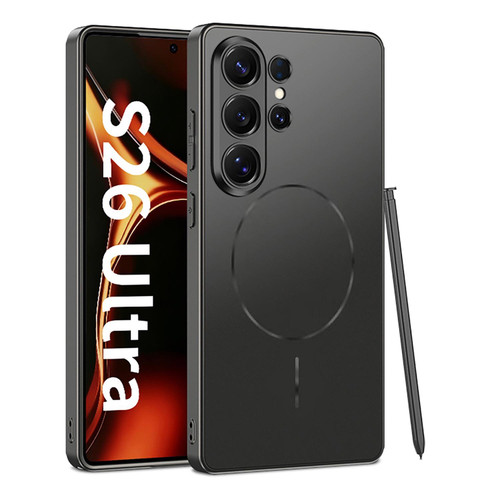 Samsung Galaxy S26 Ultra 5G GKK AG Craft Skin Feel Full Coverage Magnetic Phone Case without Pen - Black