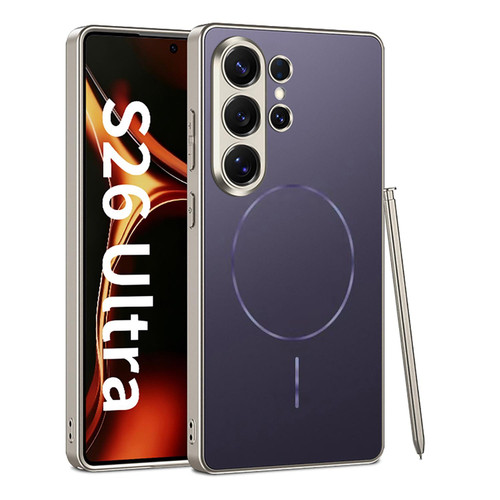 Samsung Galaxy S26 Ultra 5G GKK AG Craft Skin Feel Full Coverage Magnetic Phone Case without Pen - Purple