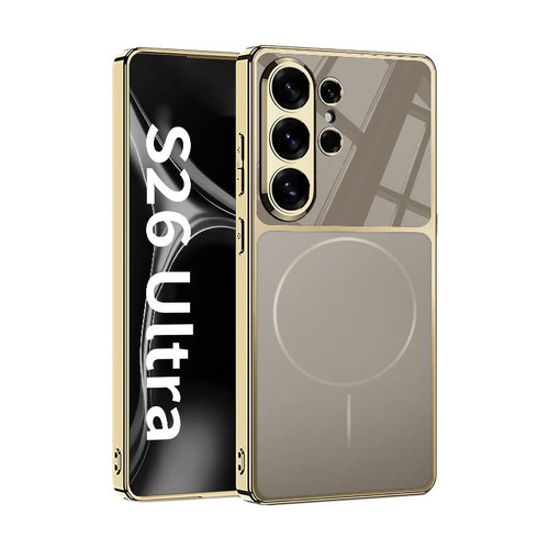 Samsung Galaxy S26 Ultra 5G GKK AG Phantom Plating Frame Skin Feel Full Coverage Magnetic Phone Case - Grey