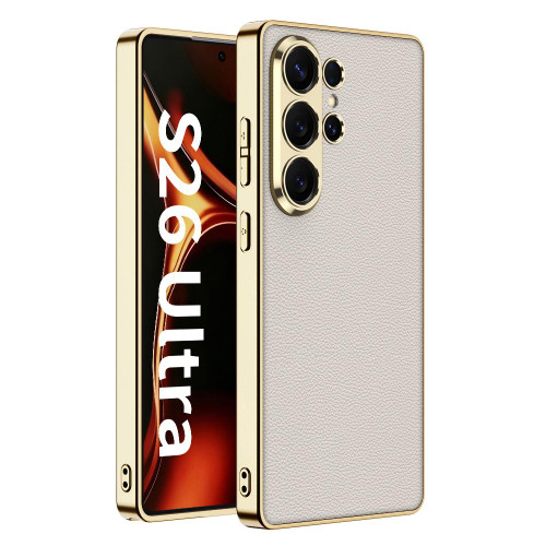 Samsung Galaxy S26 Ultra 5G GKK Plating TPU + Leather Full Coverage Phone Case - Pink