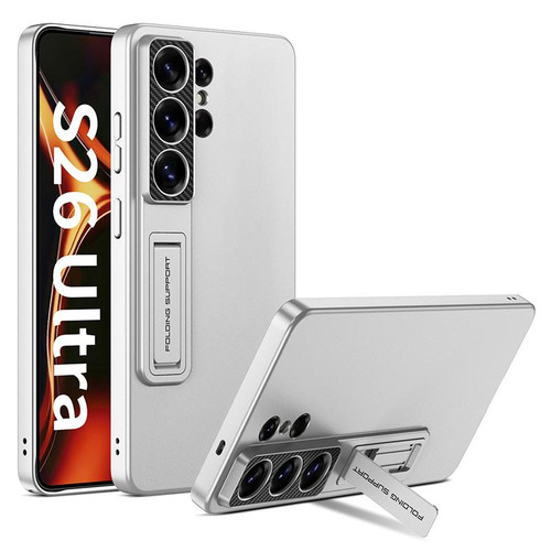 Samsung Galaxy S26 Ultra 5G GKK Ultra-thin Full Coverage Phone Case with Holder - Silver