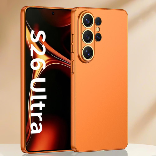 Samsung Galaxy S26 Ultra 5G GKK Ultra-Thin Metal Lens Ring Phone Case - Orange