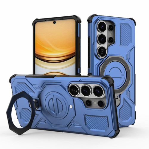 Samsung Galaxy S26 Ultra 5G J-20 Solid Color MagSafe Magnetic TPU+PC Phone Case - Blue