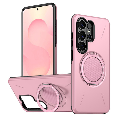Samsung Galaxy S26 Ultra 5G Kalebol Magnetic MagSafe Rotation Holder PC Phone Case - Pink