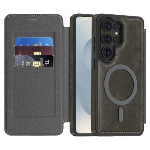 Samsung Galaxy S26 Ultra 5G Linton MagSafe Leather Phone Case - Grey