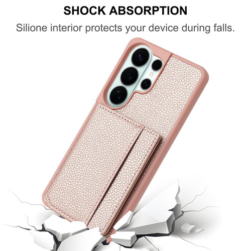 Samsung Galaxy S26 Ultra 5G Litchi Pattern Magnetic Card Bag