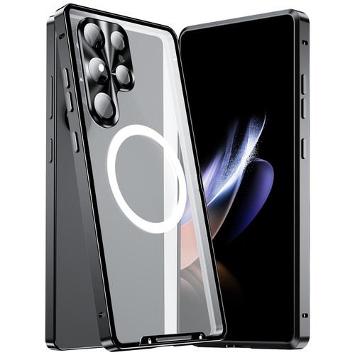 Samsung Galaxy S26 Ultra 5G MagSafe Magnetic Frosted Metal Phone Case - Black