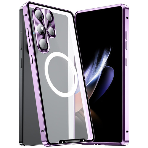 Samsung Galaxy S26 Ultra 5G MagSafe Magnetic Frosted Metal Phone Case - Purple