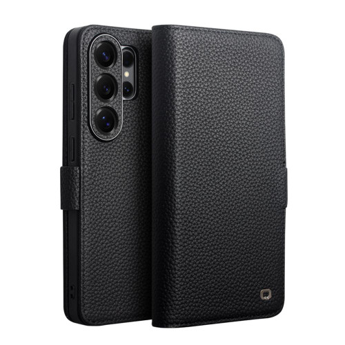 Samsung Galaxy S26 Ultra 5G QIALINO Classic 5th Gen Genuine Leather Phone Case - Black