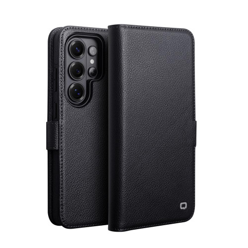 Samsung Galaxy S26 Ultra 5G QIALINO Classics 3rd Genuine Leather Phone Case - Black