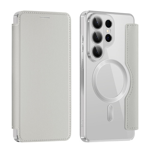 Samsung Galaxy S26 Ultra 5G Shield MagSafe RFID Anti-theft Leather Phone Case - Grey