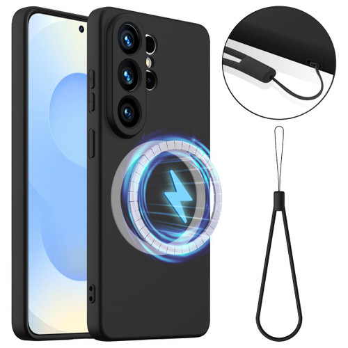 Samsung Galaxy S26 Ultra 5G Shockproof Silicone Magsafe Phone Case - Black