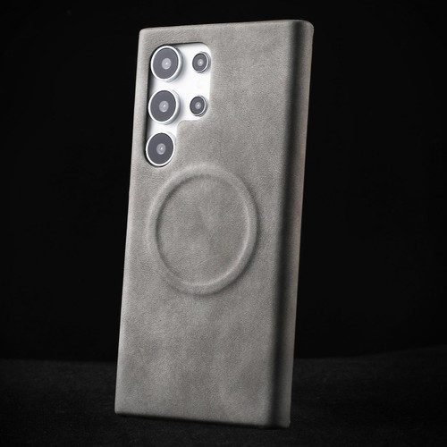 Samsung Galaxy S26 Ultra 5G Skin Feel Sheepskin MagSafe Magnetic Phone Case - Grey