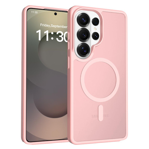 Samsung Galaxy S26 Ultra 5G Skin Feel TPU Hybrid PC MagSafe Phone Case - Pink