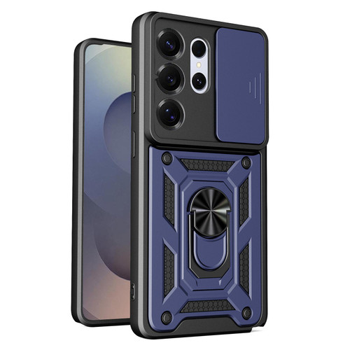 Samsung Galaxy S26 Ultra 5G Sliding Camera Cover Design TPU+PC Phone Case - Blue