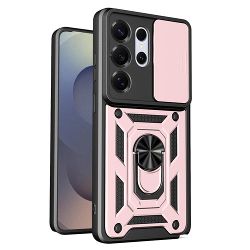 Samsung Galaxy S26 Ultra 5G Sliding Camera Cover Design TPU+PC Phone Case - Rose Gold