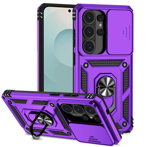 Samsung Galaxy S26 Ultra 5G Sliding Camshield Holder Phone Case - Purple