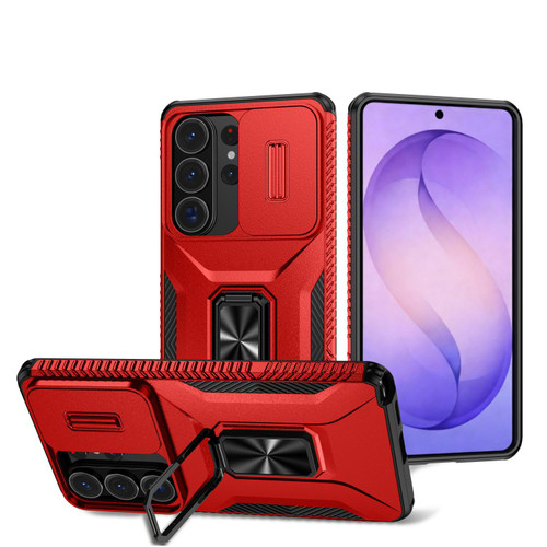 Samsung Galaxy S26 Ultra 5G Sliding Camshield Holder Phone Case - Red