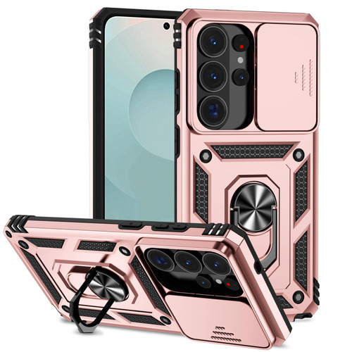 Samsung Galaxy S26 Ultra 5G Sliding Camshield Holder Phone Case - Rose Gold