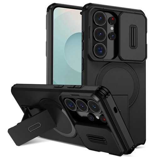 Samsung Galaxy S26 Ultra 5G Sliding Camshield MagSafe Holder Phone Case - Black