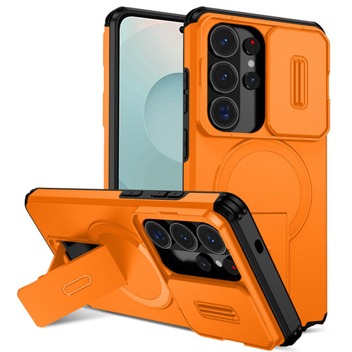 Samsung Galaxy S26 Ultra 5G Sliding Camshield MagSafe Holder Phone Case - Orange