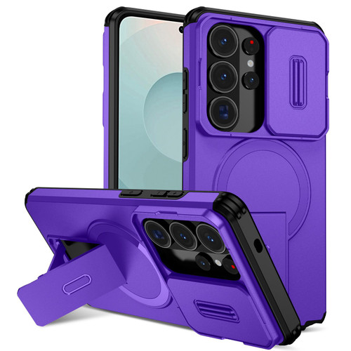 Samsung Galaxy S26 Ultra 5G Sliding Camshield MagSafe Holder Phone Case - Purple