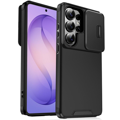Samsung Galaxy S26 Ultra 5G Sliding Camshield TPU + PC Phone Case - Black