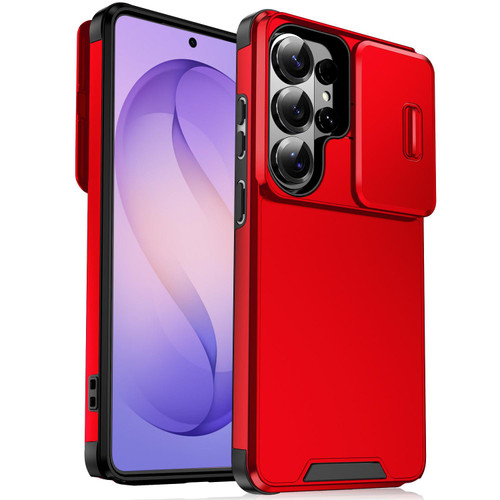 Samsung Galaxy S26 Ultra 5G Sliding Camshield TPU + PC Phone Case - Red