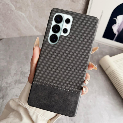 Samsung Galaxy S26 Ultra 5G Stitching Cloth MagSafe Magnetic PC Hybrid PU Phone Case - Grey