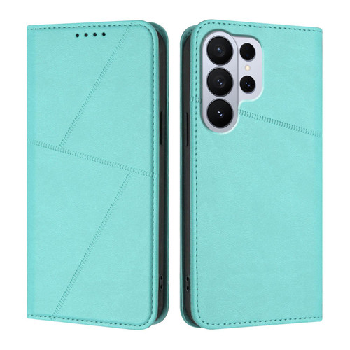 Samsung Galaxy S26 Ultra 5G Strong Magnetic Frosted Flip Leather Phone Case - Light Blue