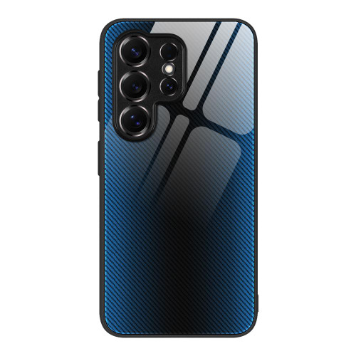 Samsung Galaxy S26 Ultra 5G Texture Gradient Glass TPU Phone Case - Blue