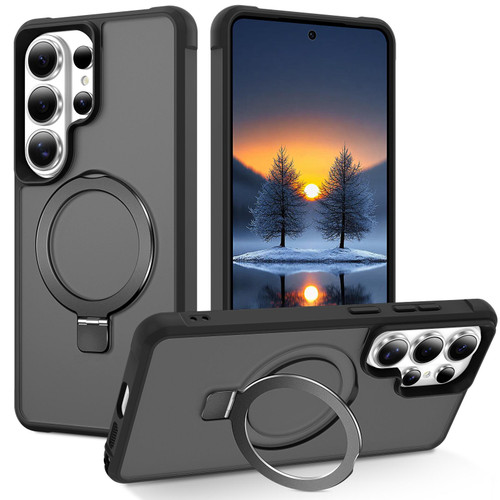 Samsung Galaxy S26 Ultra 5G TPU+PC MagSafe Magnetic Holder Phone Case - Black