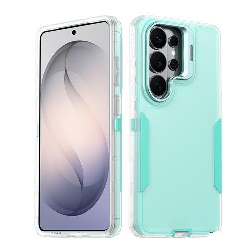 Samsung Galaxy S26 Ultra 5G Traveler Lens Frame Holder Phone Case - Semi-transparent Green