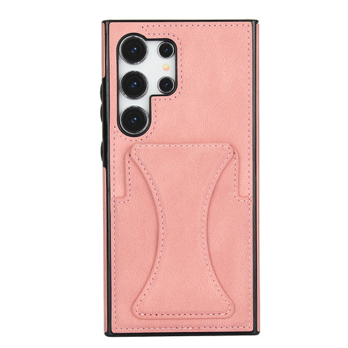 Samsung Galaxy S26 Ultra 5G Ultra-thin Shockproof Phone Protective Case with Holder - Rose Gold