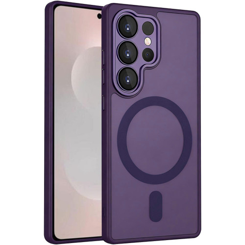 Samsung Galaxy S26 Ultra 5G XDcase Skin Feel Magnetic Frosted Phone Case with Lens Film - Purple