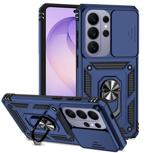 Samsung Galaxy S26 Ultra 5G XDcase Sliding Camshield Ring Holder Magnetic Phone Case - Blue