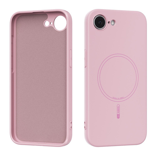 iPhone 16e / 17e ABEEL Skin-friendly Feel Magsafe Liquid Silicone Phone Case - Pink