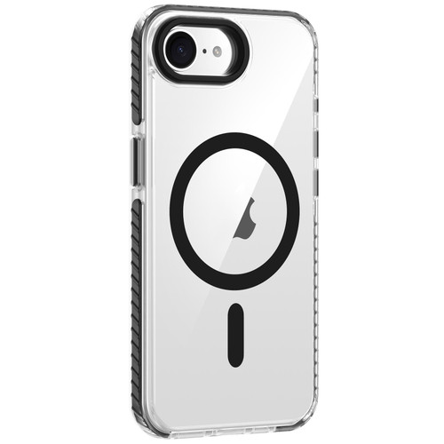 iPhone 16e / 17e Airbag TPU + TPE+ PC Clear MagSafe Phone Case - Black