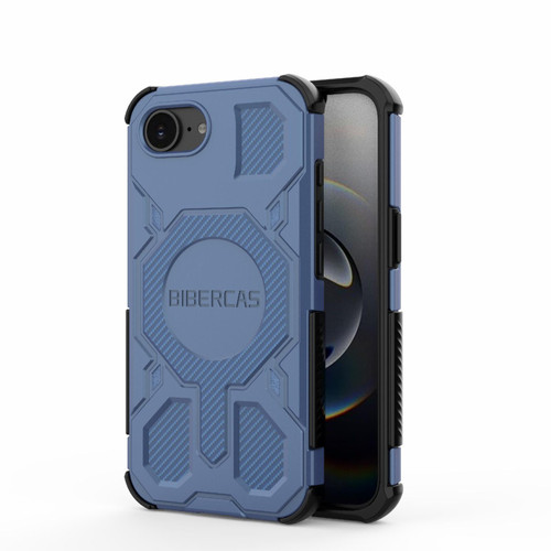 iPhone 16e / 17e BIBERCAS Real Color Series MagSafe Shockproof Phone Case - Blue