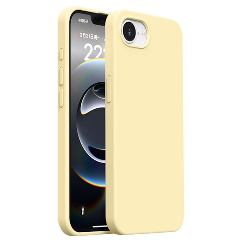 iPhone 16e / 17e Burom Cloud Sensing Ultra-thin Liquid Silicone Full Coverage Phone Case - Creamy