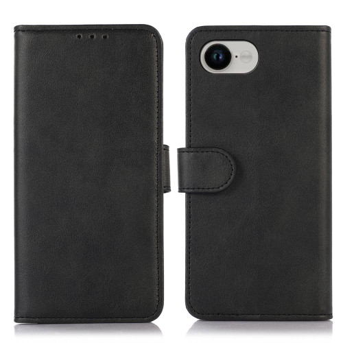 iPhone 16e / 17e Cow Texture Leather Phone Case - Black