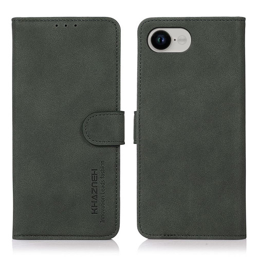 iPhone 16e / 17e KHAZNEH Matte Texture Leather Phone Case - Green
