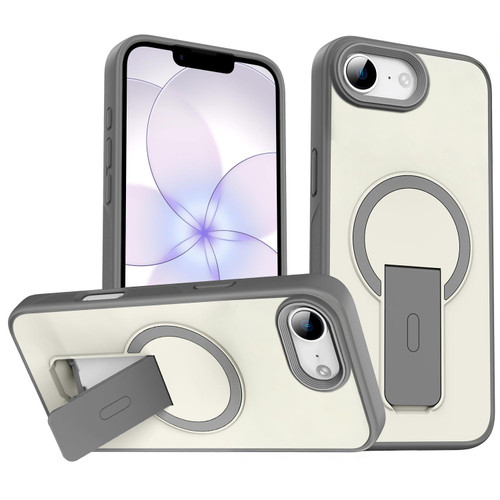 iPhone 16e / 17e Skin Feel Invisible Kickstand MagSafe Phone Case - Titanium Gray
