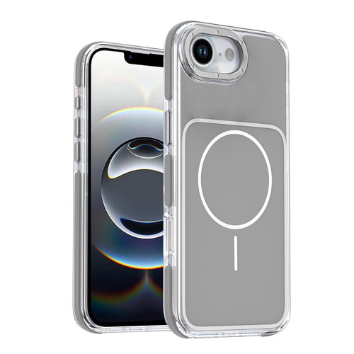 iPhone 16e / 17e Vibrant Dual-color TPU + Acrylic Magnetic Phone Case - Gray